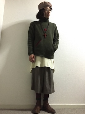 「MAR（メーア）のアイテム」を使った、かいとさん（メンズ・165cm）の冬コーディネート