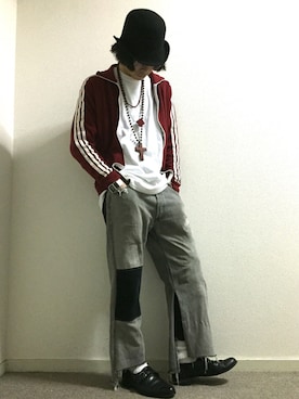 「アイテム（ジャージ）」を使った、かいとさん（メンズ・165cm・20代）の春コーディネート