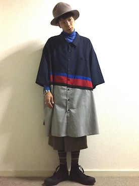 「MAR（メーア）のアイテム」を使った、かいとさん（メンズ・165cm）の秋コーディネート