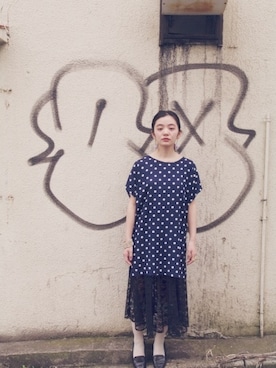 「アイテム（アクセサリー、パープル系）」を使った、akariさん（レディース・150cm）の春コーディネート