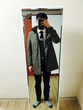 「necktie」｜무명さん（メンズ・174cm）の冬コーディネート