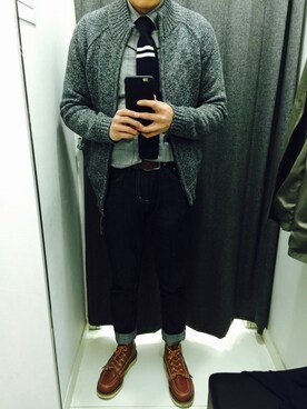 「Thorogood」｜무명さん（メンズ・174cm）の冬コーディネート