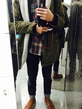 「Thorogood」｜무명さん（メンズ・174cm）の冬コーディネート