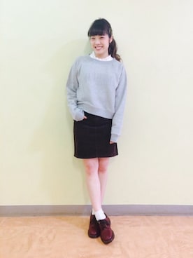 「スエット」｜MOTONE FUKUYAさん（レディース・156cm）の冬コーディネート