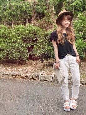 「厚底」｜·˖⋆*seikaᵕ̈❁*⋆さん（レディース・157cm）の夏コーディネート