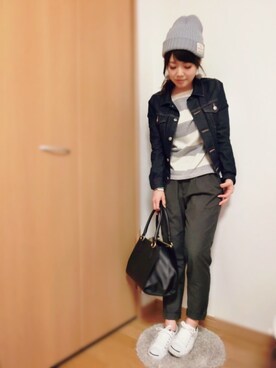 「HERE'S（HERE'S）のアイテム（ジャケット/アウター）」を使った、·˖⋆*seikaᵕ̈❁*⋆さん（レディース・157cm）の冬コーディネート