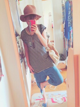 「GALLET（ギャレット）のアイテム」を使った、いたちき。さん（レディース・163cm）の夏コーディネート