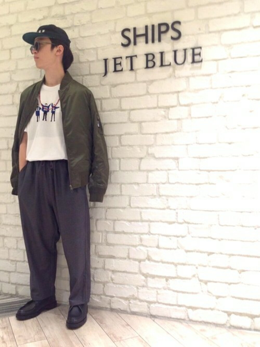 上岡さんの「《予約》 SHIPS JET BLUE: MA-1 16AW■（SHIPS JET BLUE）」を使ったコーディネート