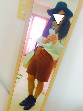 「GU（ジーユー）のアイテム（Knitwear、ホワイト系）」を使った、miiさん（レディース・155cm）の秋コーディネート