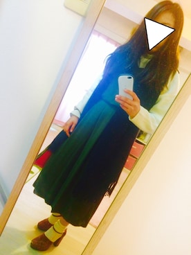 「INGNI（イング）のアイテム（Salopette、グリーン系）」を使った、miiさん（レディース・155cm）の秋コーディネート