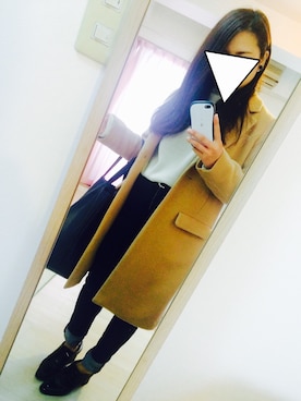 「no brand（ノーブランド）のアイテム（Others、ホワイト系）」を使った、miiさん（レディース・155cm）の冬コーディネート