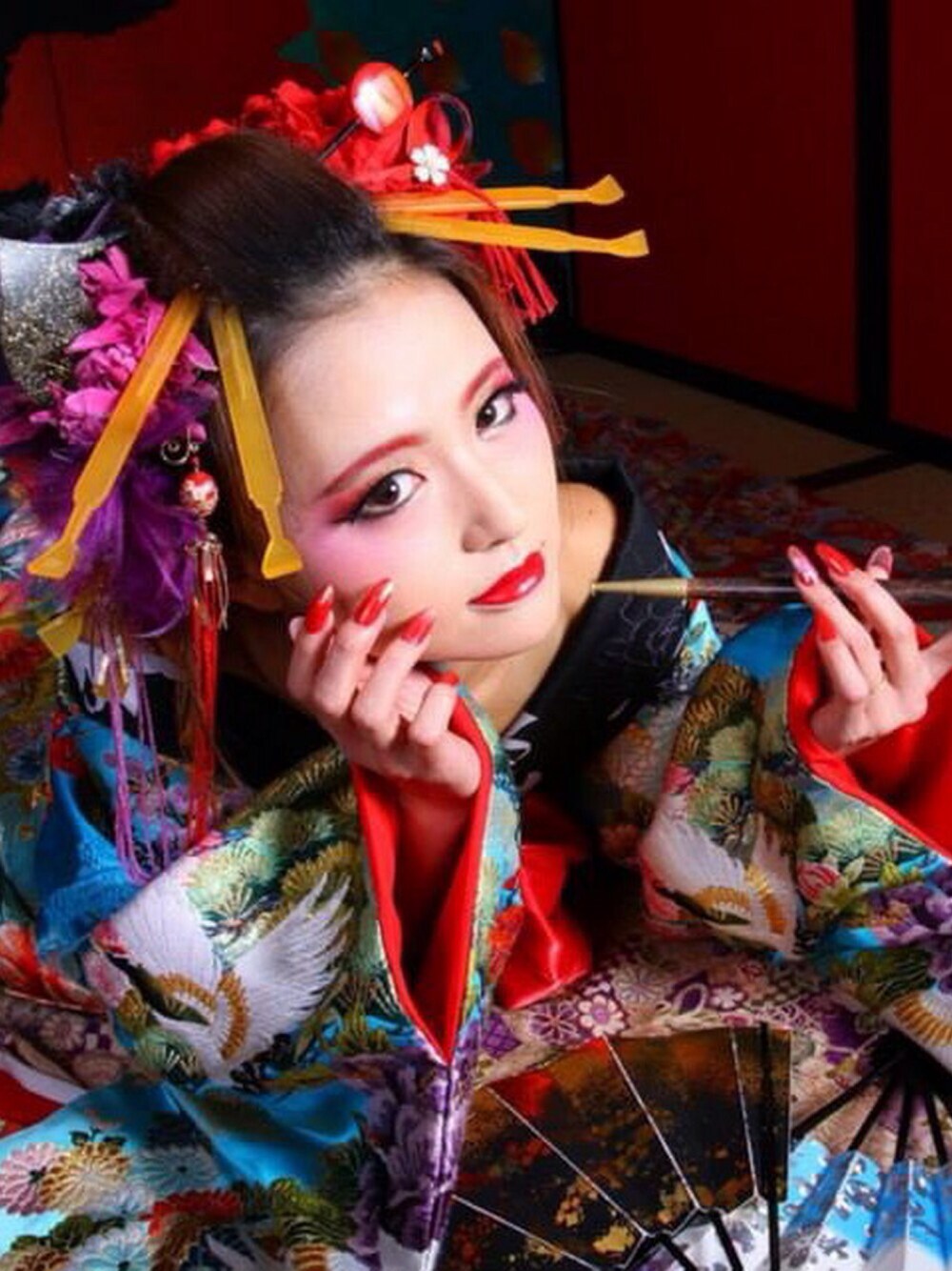 「花魁、京都、着物、成人式、振袖」｜「心 -雫-のアイテム（浴衣、その他）」を使った、Tomomi💋さん（レディース・161cm）の冬コーディネートの1枚目の写真
