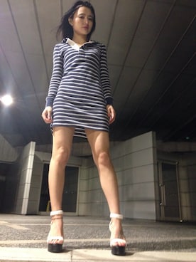 「Ralph Lauren」｜「アイテム（デニムジャケット）」を使った、Tomomi💋さん（レディース・161cm）の春コーディネート