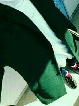 「RAGEBLUE（レイジブルー）の＜トレンドのロング丈＞ワッフルロングカットソー/733404（Tシャツ/カットソー）」を使った、けんとさん（メンズ・175cm）の冬コーディネート