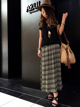 「アイテム（アクセサリー）」を使った、YUIMOさん（レディース・164cm・10代）の夏コーディネート