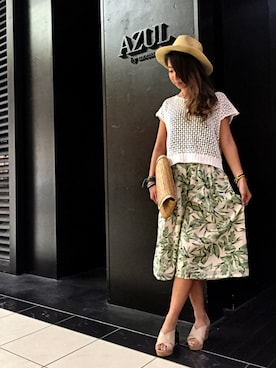 「アイテム（サンダル）」を使った、YUIMOさん（レディース・164cm・10代）の夏コーディネート