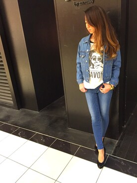 「AZUL by moussy（アズールバイマウジー）のアイテム（その他アウター）」を使った、YUIMOさん（レディース・164cm）の冬コーディネート