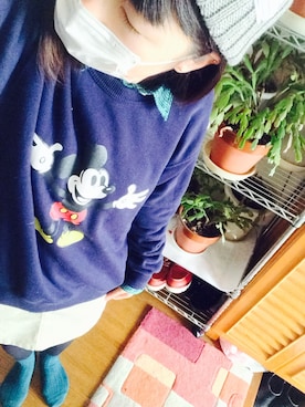 「スウェット×シャツ」｜ｍａｙｕ.さん（レディース・152cm）の冬コーディネート