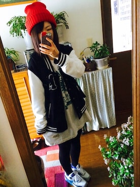 「VISION（ヴィジョン）のアイテム（バッグ）」を使った、ｍａｙｕ.さん（レディース・152cm）の冬コーディネート