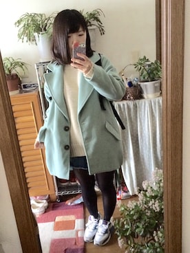 「VISION（ヴィジョン）のアイテム（バッグ）」を使った、ｍａｙｕ.さん（レディース・152cm）の冬コーディネート