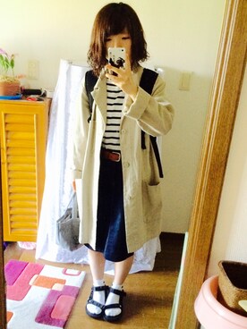 「VISION（ヴィジョン）のアイテム（バッグ）」を使った、ｍａｙｕ.さん（レディース・152cm）の春コーディネート