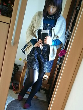 「31 Sons de mode（トランテアン　ソン　ドゥ　モード）のアイテム（オールインワン・サロペット）」を使った、まりちさん（レディース・155cm）の冬コーディネート