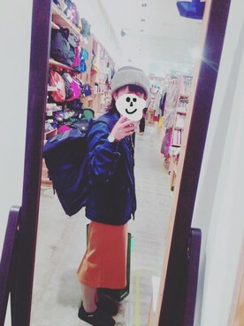 「JAM（ジャム）のアイテム（バッグ）」を使った、ちゃんまおさん（レディース・152cm）の冬コーディネート