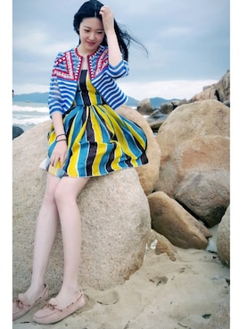 「DOLCE&GABBANA（ドルチェアンドガッバーナ）のアイテム（ワンピース/ドレス）」を使った、xiaodankeraiさん（レディース・170cm）の秋コーディネート