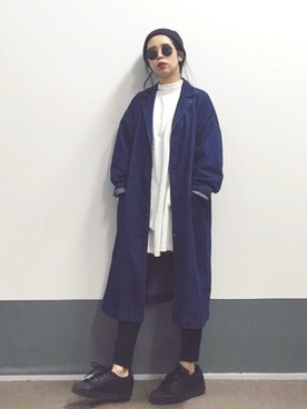 yukikoさんの「ADIDAS アディダス SUPERSTAR FOUNDATION スーパースター AF5666 COBK/COBK/COBK」を使ったコーディネート