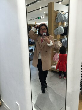 「Etam（エタム）のアイテム（ジャケット/アウター）」を使った、潘小小呀小潘潘さん（レディース・155cm）の春コーディネート