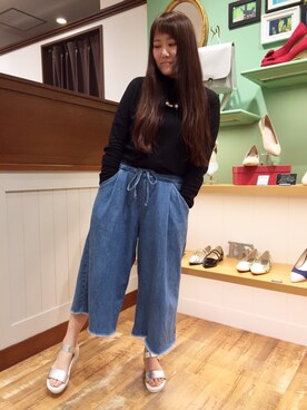 「メタリックサンダル」｜ORientalTRaffic 五反田東急スクエア店さん（レディース・156cm）の春コーディネート