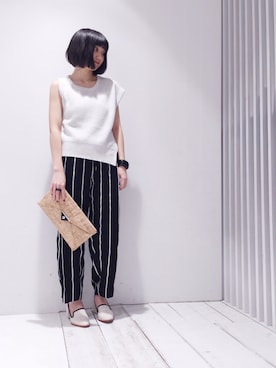 「VINCA（ヴィンカ）のアイテム」を使った、Shihoさん（レディース・159cm）の春コーディネート