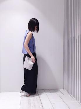 「AHUM（アウン）のアイテム」を使った、Shihoさん（レディース・159cm）の春コーディネート