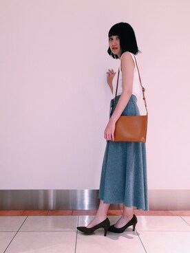 「M/M ATTACHMENT（エムエムアタッチメント）のアイテム（スカート）」を使った、Shihoさん（レディース・159cm）の夏コーディネート