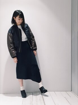 「STUDIOUS（ステュディオス）のアイテム（ブーティ）」を使った、Shihoさん（レディース・159cm）の秋コーディネート