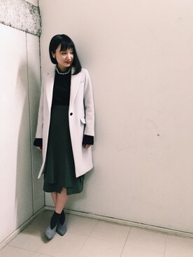 「STUDIOUS（ステュディオス）のアイテム（ブーティ）」を使った、Shihoさん（レディース・159cm）の秋コーディネート