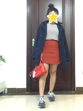 「stradivarius（ストラディバリウス）のアイテム（トレンチコート）」を使った、Youngさん（レディース・153cm）の春コーディネート