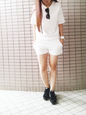 「3rd by VANQUISH（サードバイヴァンキッシュ）のアイテム（パンツ）」を使った、mamiさん（レディース・155cm）の夏コーディネート