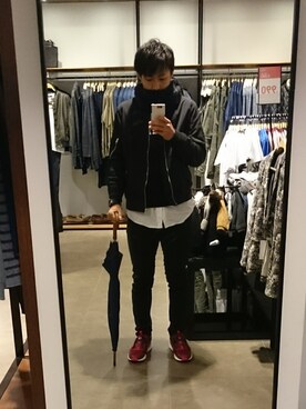 「ZARA MAN」｜「アイテム（その他アウター）」を使った、Naoya。さん（メンズ・173cm）の冬コーディネート
