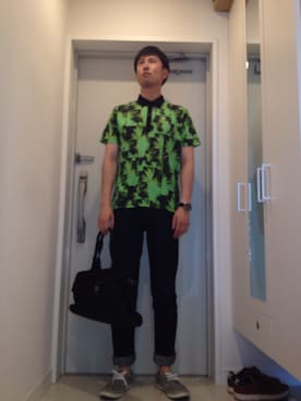 「アイテム（ボストンバッグ）」を使った、ゆーすさん（メンズ・180cm・30代）の夏コーディネート