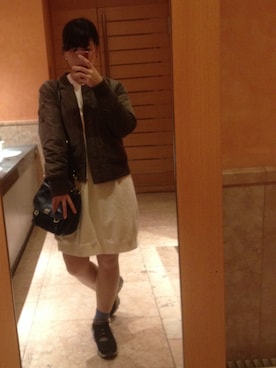 「ラフスタイル」｜「アイテム（スタジャン）」を使った、ayanoさん（レディース・158cm）の春コーディネート