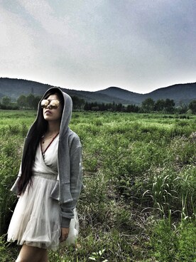 「LINDA FARROW（リンダファロー）のアイテム」を使った、Cathy💕Cさん（レディース・165cm）の夏コーディネート