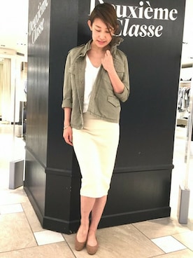 「アイテム（バレエシューズ）」を使った、NAOさん（レディース・170cm）の夏コーディネート