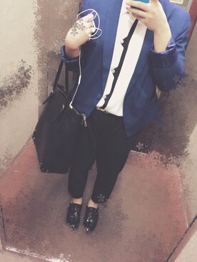 「FOREVER 21（フォーエバー トゥエンティーワン）のアイテム（スーツジャケット）」を使った、mio*✲ﾟ*さん（レディース・159cm）の秋コーディネート