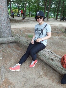 「Nike flyknit」｜「アイテム（Tシャツ/カットソー）」を使った、Dorrisさん（レディース・158cm）の夏コーディネート