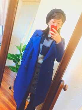 「LIPSERVICE（リップサービス）のアイテム（チェスターコート）」を使った、konkonさん（レディース・150cm）の冬コーディネート