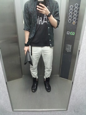 「FIELDのアイテム」を使った、そうさん（メンズ・173cm）の春コーディネート