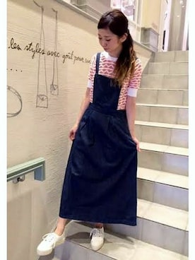 「春ワンピ」｜「アイテム（その他シューズ）」を使った、tsugumiさん（レディース・160cm）の春コーディネート