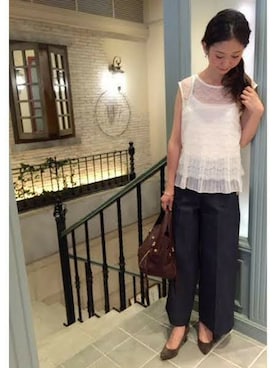 「IENA（イエナ）のアイテム（バッグ）」を使った、tsugumiさん（レディース・160cm）の夏コーディネート