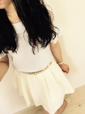 「ブルー x ホワイト」｜きゅんさん（レディース・152cm）の夏コーディネート